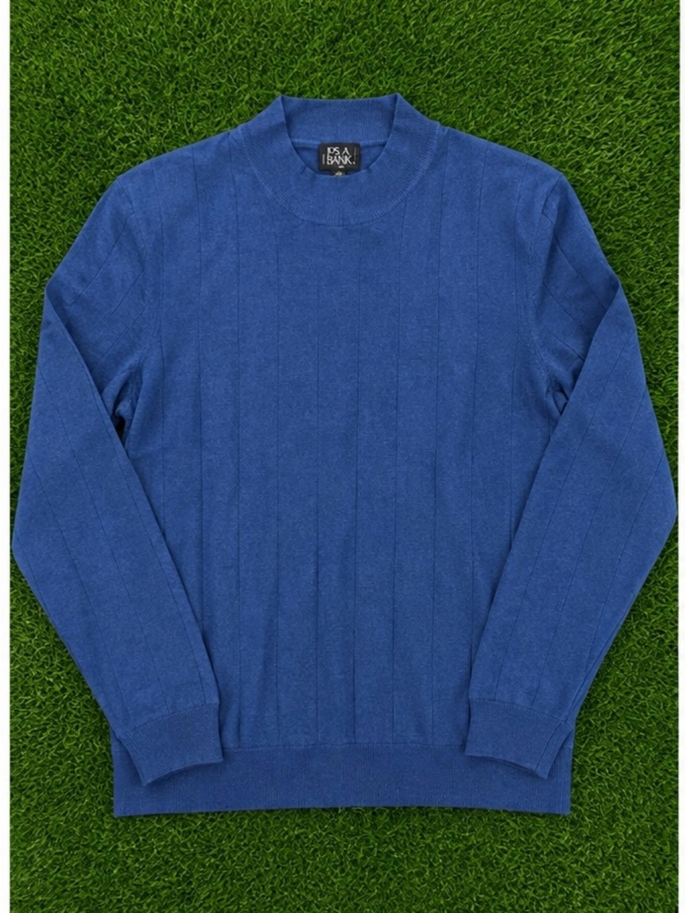 Jos. A. Bank Men's Royal Blue Crewneck Ribbed Sweater